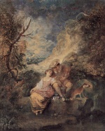 Jean Antoine Watteau - paintings - Der Jaeger des Nestes
