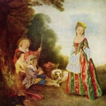 Jean Antoine Watteau - paintings - The dance