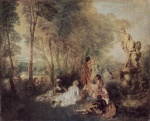 Jean Antoine Watteau - paintings - Fetes galantes