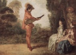 Jean Antoine Watteau - Peintures - L´Enchanteur