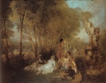 Jean Antoine Watteau - Peintures - La Fête d´amour