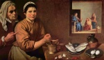 Diego Velazquez - Peintures - Christ dans la maison de Marthe et Marie
