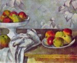 Paul Cezanne  - Peintures - Nature morte avec pommes et coupe de fruits
