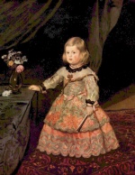 Diego Velazquez - Bilder Gemälde - Portrait der Infantin Margareta Theresia