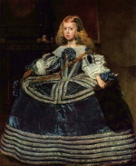 Diego Vélasquez - Peintures - Portrait de l'Infante Margarita âgée de huit ans