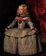 Diego Velazquez - Peintures - Portrait de l'Infante Margarita âgée de trois ans