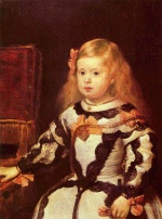 Diego Velazquez - Bilder Gemälde - Portrait der Infantin Margareta, Tochter Philipps IV.