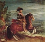 Diego Velazquez  - Peintures - Portrait de Philippe IV à cheval