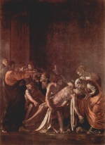 Michelangelo Caravaggio - Peintures - La résurrection de Lazare