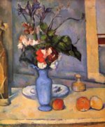   - Bilder Gemälde - Stillleben mit blauer Vase