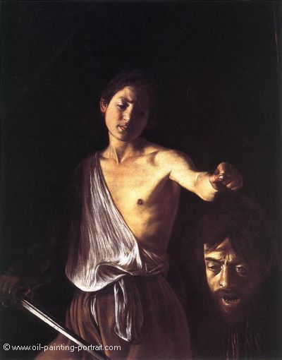 David mit dem Haupte Goliaths