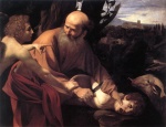 Michelangelo Caravaggio - paintings - Die Opferung Issacs