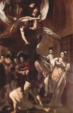 Michelangelo Caravaggio - paintings - Die sieben Werke der Barmherzigkeit