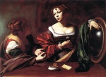 Michelangelo Caravaggio - paintings - Martha und Maria Magdalena