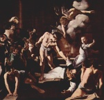 Michelangelo Caravaggio - Bilder Gemälde - Marthyrium des Heiligen Matthäus