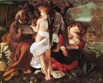 Michelangelo Caravaggio  - paintings - Rast bei Flucht nach Aegypthen