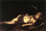 Michelangelo Caravaggio  - paintings - Sleeping Cupid