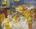 Paul Cézanne  - Peintures - Nature morte avec panier de fruits