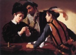 Michelangelo Caravaggio  - Peintures - Les joueurs de cartes