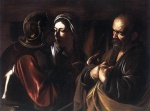 Michelangelo Caravaggio  - Peintures - Le Reniement de Saint Pierre