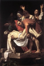 Michelangelo Caravaggio  - Bilder Gemälde - Grablegung Christi