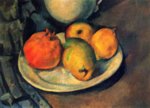 Paul Cezanne  - paintings - Stillleben mit Granatapfel und Birnen