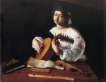 Michelangelo Caravaggio  - Peintures - La Joueuse de luth