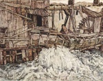 Egon Schiele - Peintures - Vieux moulin