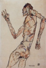 Egon Schiele - Bilder Gemälde - Der Tänzer