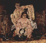 Egon Schiele - Peintures - La Famille