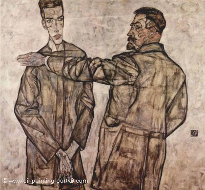 Doppelportrait von Heinrich Bensch und seinem Sohn Otto
