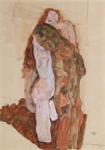 Egon Schiele - Peintures - Mari et femme