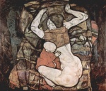 Egon Schiele - Bilder Gemälde - Junge Mutter