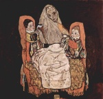 Egon Schiele  - Peintures - Mère avec deux enfants (la mère)