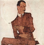 Egon Schiele  - Peintures - Portrait d'Arthur Roessler