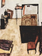 Egon Schiele  - Peintures - Le salon de Schiele à Neulengbach