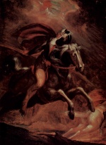 Johann Heinrich Füssli - Peintures - Cerasimus et Huon fuient devant le roi des Elfes