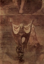 Johann Heinrich Füssli - Peintures - Dante et Virgile sur la glace du Kozythus