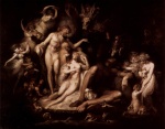 Johann Heinrich Füssli - paintings - Das Erwachen der Elfenkoenigin Titania