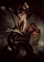 Johann Heinrich Fuessli - paintings - Der Kampf des Thor mit der Schlange des Midgard
