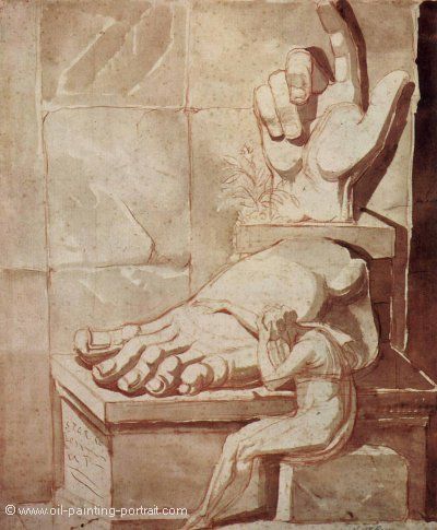 The Artist Moved by the Grandeur of Anitique Fragments