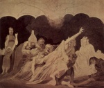 Johann Heinrich Füssli - paintings - Die Vision im Asyl