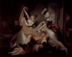 Johann Heinrich Fuessli - paintings - Fallstaff im Waeschekorb