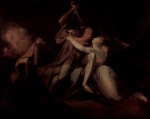 Johann Heinrich Füssli  - Bilder Gemälde - Parcival befreit Belisane von den Zaubereien des Urma