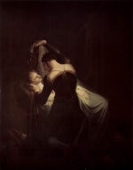 Johann Heinrich Füssli  - Bilder Gemälde - Romeo am Totenbett der Julia