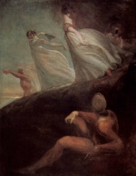 Johann Heinrich Füssli  - Bilder Gemälde - The Ladies of Hastings