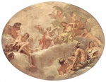 Sebastiano Ricci - Peintures - Cupidus devant Jupiter
