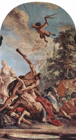 Sebastiano Ricci - Peintures - Hercules dans la lutte contre le centaure Nessus