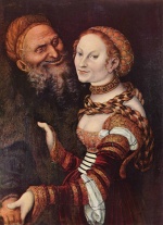 Lucas Cranach - Bilder Gemälde - Der verliebte Alte