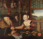 Lucas Cranach - Peintures - Paiement (le couple inégal)